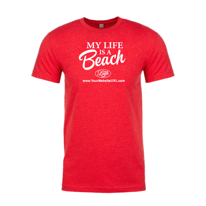 My Life is a BeachAdult T-Shirt (Red)