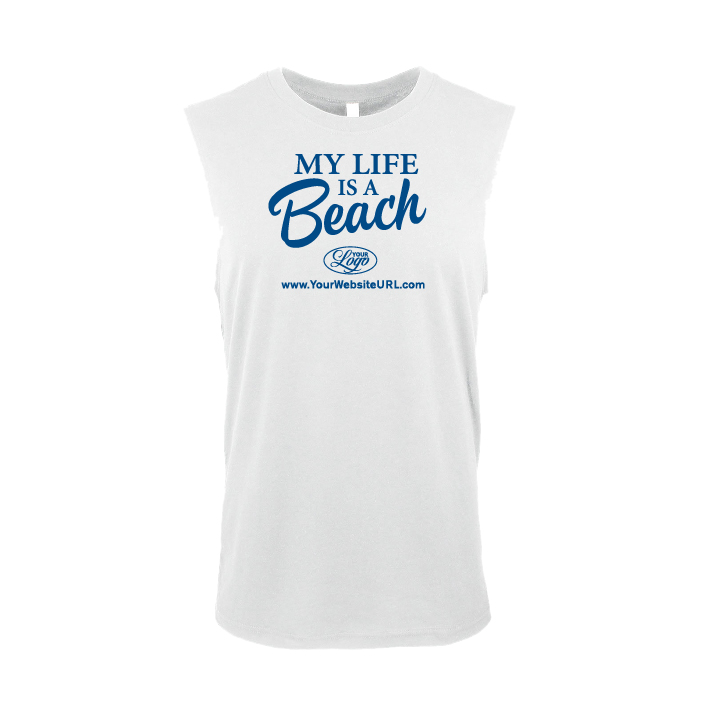 My Life is a BeachMuscle Tank Shirt (White)